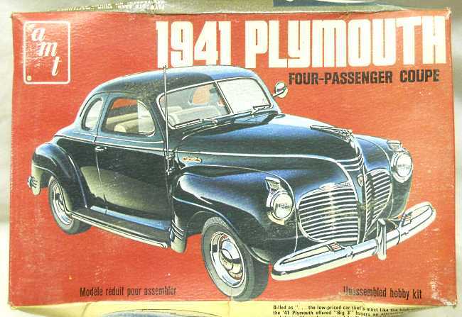 AMT 1/25 1941 Plymouth Model P-12  Four Passenger Coupe -, T148 plastic model kit